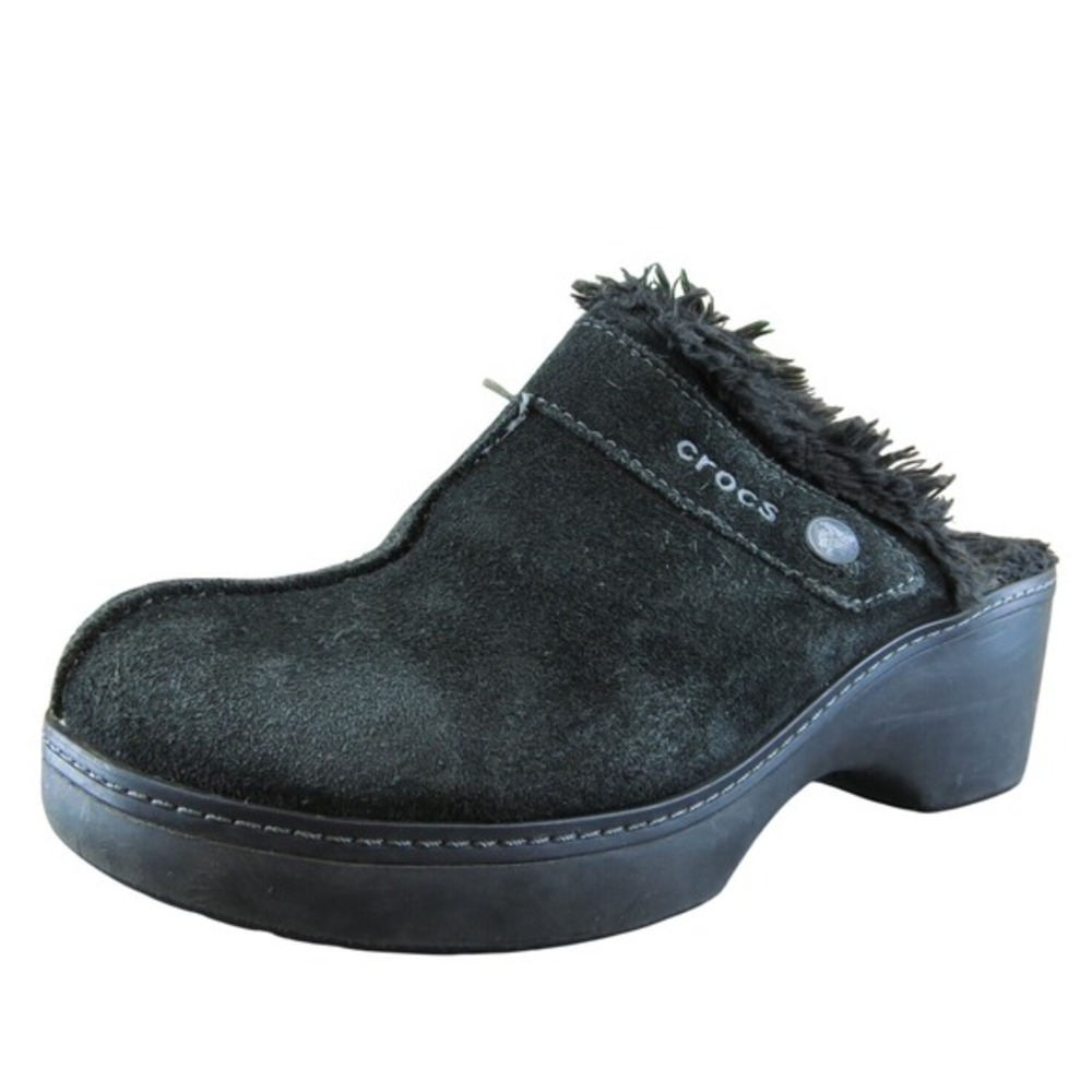 Crocs Women Mule Shoes Black Synthetic Slip On Size 8 Medium